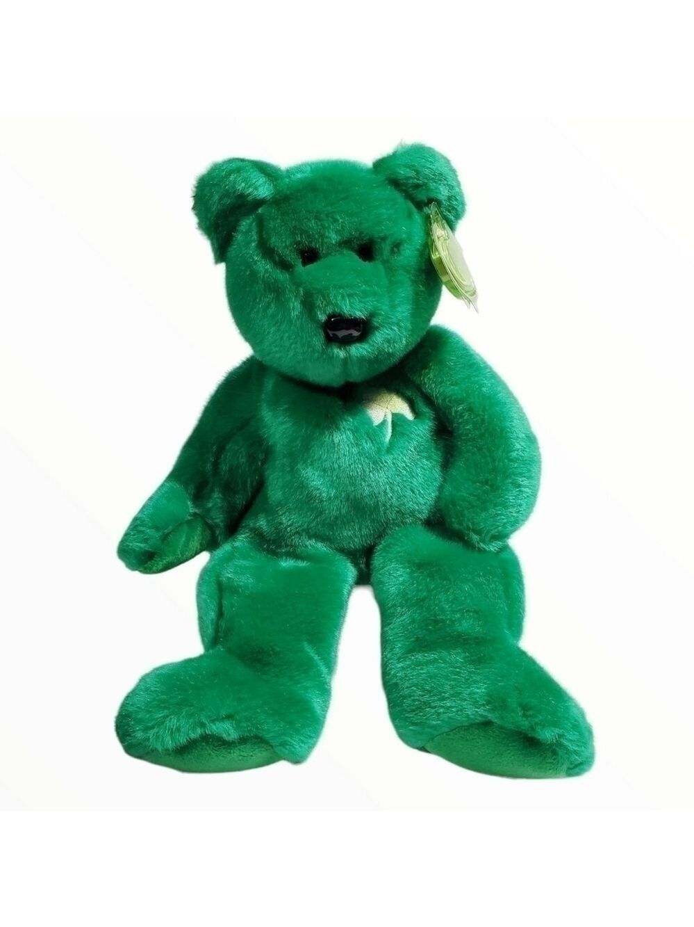 Vintage 1998 Beanie Baby Erin Ireland lucky bear 14" NO flag